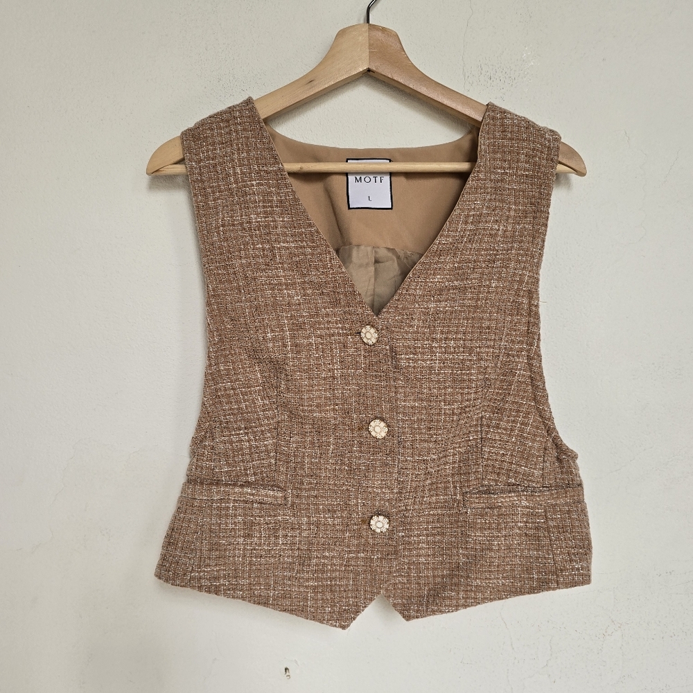 MOTF Tweed Vest & Suit Pants Set Large - Picture 9 of 17
